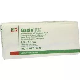 GAZIN Comp. de gaze 7,5x7,5 cm non stériles 12x RK, 100 pces