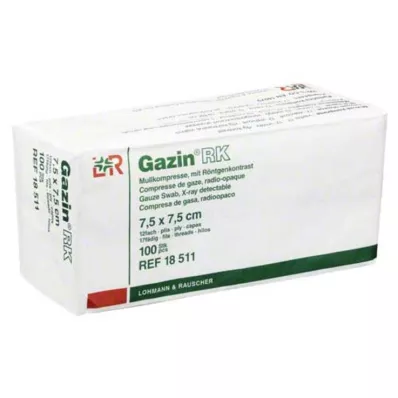 GAZIN Comp. de gaze 7,5x7,5 cm non stériles 12x RK, 100 pces