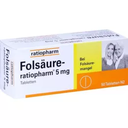 FOLSÄURE-RATIOPHARM 5 mg comprimés, 50 pcs