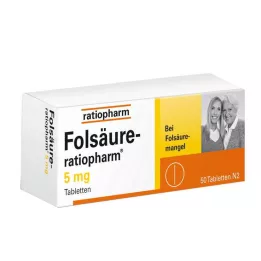 FOLSÄURE-RATIOPHARM 5 mg comprimés, 50 pcs