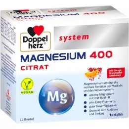 DOPPELHERZ Magnésium 400 Citrate system granulés, 20 pc