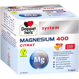 DOPPELHERZ Magnésium 400 Citrate system granulés, 40 pc