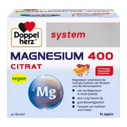 DOPPELHERZ Magnésium 400 Citrate system granulés, 40 pc