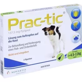 PRAC tic pour petits chiens 4,5-11 kg, 3 pcs