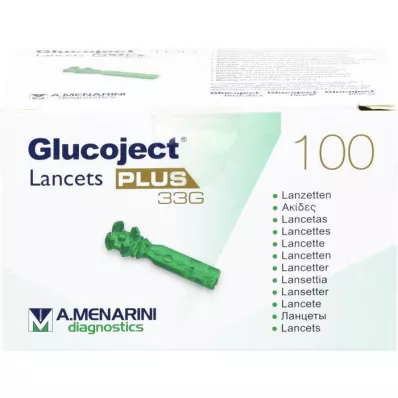 GLUCOJECT Lancets PLUS 33 G, 100 pcs