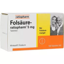 FOLSÄURE-RATIOPHARM 5 mg Comprimés, 100 pcs