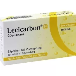 LECICARBON E CO2 Laxans Suppositoires pour adultes, 10 pces