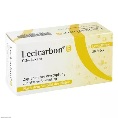 LECICARBON E CO2 Laxans Suppositoires pour adultes, 30 unités