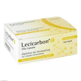 LECICARBON E CO2 Laxans Suppositoires pour adultes, 100 unités
