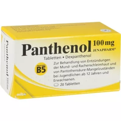 PANTHENOL 100 mg Jenapharm comprimés, 20 pc