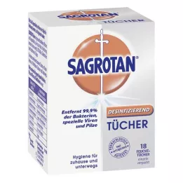 SAGROTAN Lingettes désinfectantes, 18 pces