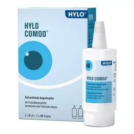 HYLO-COMOD Gouttes pour les yeux, 2X10 ml