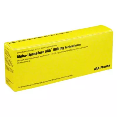 ALPHA LIPONSÄURE AAA Flacons injectables de 600 mg, 5X50 ml