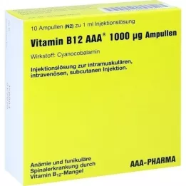 VITAMIN B12 AAA Ampoules de 1000 μg, 10X1 ml