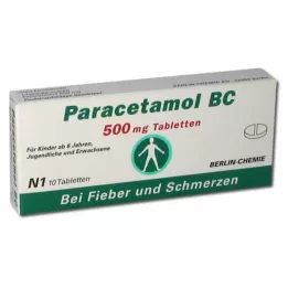 PARACETAMOL BC 500 mg comprimés, 10 pcs