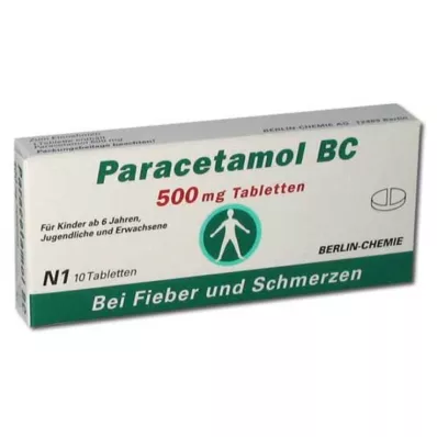 PARACETAMOL BC 500 mg comprimés, 10 pcs