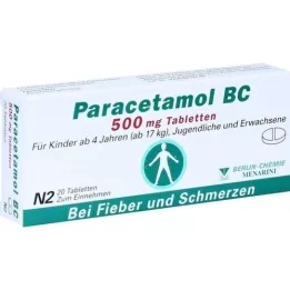 PARACETAMOL BC 500 mg comprimés, 20 pcs