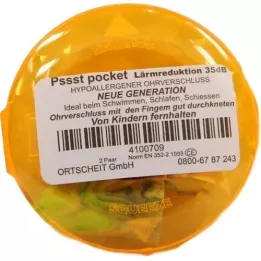 PSSST Bouchon doreille Pocket multicolore, 4 pcs