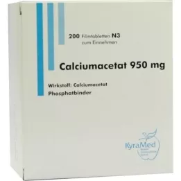 CALCIUMACETAT 950 mg Comprimés pelliculés, 200 pcs