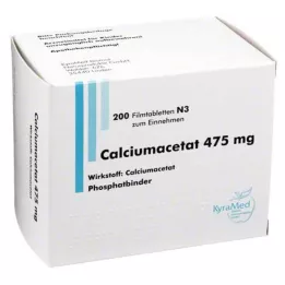 CALCIUMACETAT 475 mg Comprimés pelliculés, 200 pc