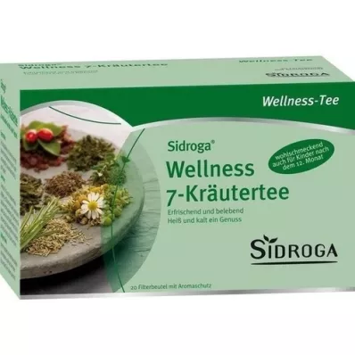 SIDROGA Tisane bien-être aux 7 herbes, sachets filtres, 20X2.0 g