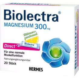 BIOLECTRA Magnésium 300 mg Direct Citron en sticks, 20 sticks