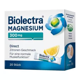 BIOLECTRA Magnésium 300 mg Direct Citron en sticks, 20 sticks