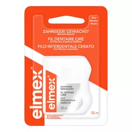 ELMEX Fil dentaire ciré au fluorure damines, 50 m