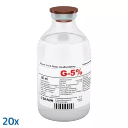 GLUCOSE Solution injectable B.Braun à 5%, 20X50 ml