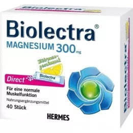 BIOLECTRA Magnésium 300 mg Direct Citron en sticks, 40 sticks