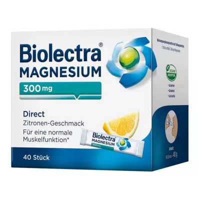 BIOLECTRA Magnésium 300 mg Direct Citron en sticks, 40 sticks