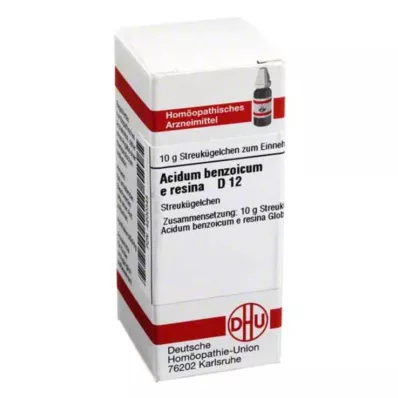 ACIDUM BENZOICUM E Resina D 12 globules, 10 g