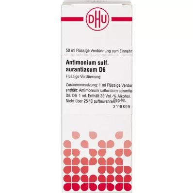 ANTIMONIUM SULFURATUM aurantiacum D 6 Dilution, 50 ml
