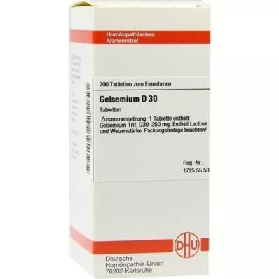 GELSEMIUM D 30 comprimés, 200 pc