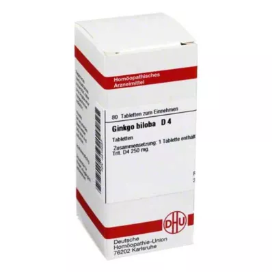 GINKGO BILOBA D 4 comprimés, 80 pc