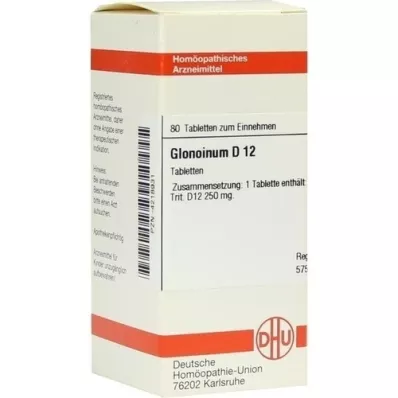 GLONOINUM D 12 comprimés, 80 pc