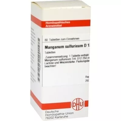 MANGANUM SULFURICUM D 12 comprimés, 80 pc