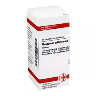 MANGANUM SULFURICUM D 12 comprimés, 80 pc