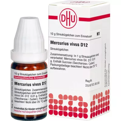 MERCURIUS VIVUS D 12 globules, 10 g