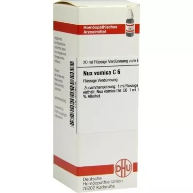 NUX VOMICA C 6 Dilution, 20 ml