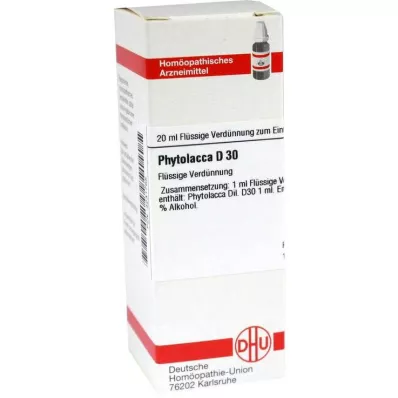 PHYTOLACCA D 30 Dilution, 20 ml PHYTOLACCA D 30 Dilution, 20 ml