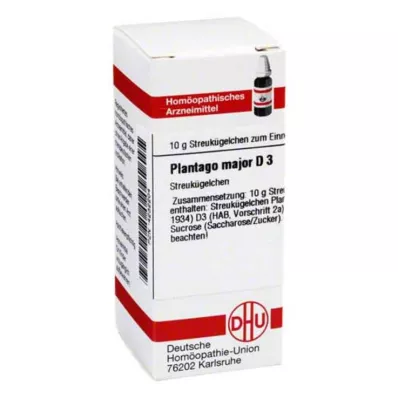 PLANTAGO MAJOR Globules D 3, 10 g
