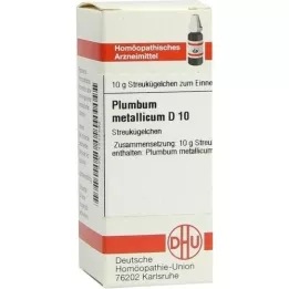 PLUMBUM METALLICUM D 10 globules, 10 g