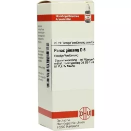 PANAX GINSENG D 6 Dilution, 20 ml