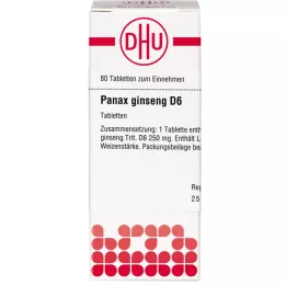 PANAX GINSENG D 6 comprimés, 80 pc