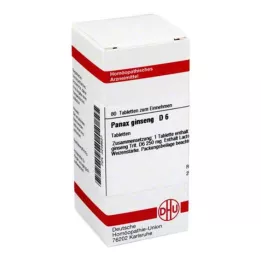 PANAX GINSENG D 6 comprimés, 80 pc