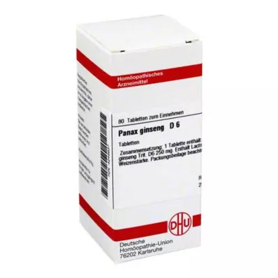 PANAX GINSENG D 6 comprimés, 80 pc