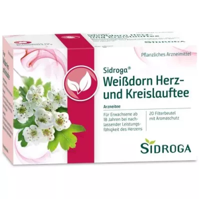 SIDROGA Tisane daubépine pour le coeur et la circulation, 20X1.5 g