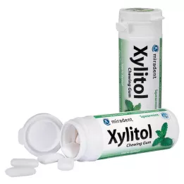 MIRADENT Xylitol Chewing Gum Menthe verte, 30 pces