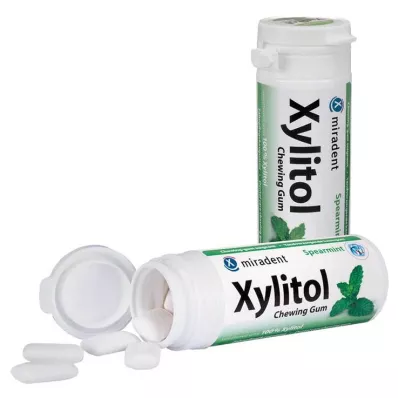 MIRADENT Xylitol Chewing Gum Menthe verte, 30 pces